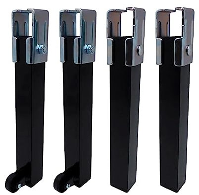 JUEGO 4 PATAS SOMIER PT25 40x30x260mm CON RUEDA, NEGRO 96405 MICEL