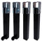 JUEGO 4 PATAS SOMIER PT25 40x30x260mm CON RUEDA, NEGRO 96405 MICEL