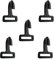 dovewill 5 Stück langlebigem Kunststoff Outdoor Camping Caravan Vorzelt Pole Frames Kunststoff Innenzelt Haken Clips