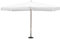 milani home - Ombrellone Da Giardino 3x4 Palo Centrale In Legno Telo Bianco Per Esterno Ristorante Gelateria Bar Hotel Albergo