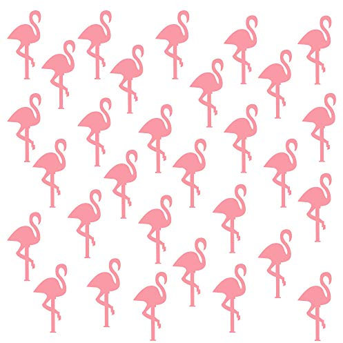 Oblique Unique® 30x Flamingo Wand Sticker Wandaufkleber Wandtattoo Wanddeko für Kinderzimmer Schlafzimmer Sommer Tropical - Farbe wählbar (Rosa)