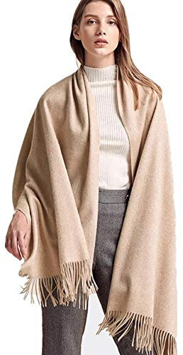Pashmina Schals Wraps Cashmere Feel Schal Decke Extra Groß Übergroße Schals - Beige - 51 cm