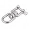 Manille rotative, dispositif à manille roulante à boucle à anneau tournant en acier inoxydable 304 robuste(6mm)