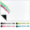 TMS Magnetisches Whiteboard, A3, für Notizen, Listen, Memos, Speisekarten, für zu Hause, in der Schule, im Büro und in der Küche, mit 4 magnetischen, mehrfarbigen, trocken abwischbaren Stiften