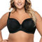 AVA Damen Bügel BH Schalen Glatt Große Brüste Unterwäsche 1263, Schwarz,75D