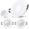 SSC-LUXon 3er Set BEDA Einbauleuchte LED flach IP65 mit LED tauschbar 4W neutralweiß - Bad Einbaulampe weiß 230V Dusche Bad