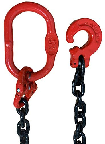 Forstkette Rückekette Chokerkette 8mm 4000kg 2-5 Meter Güteklasse 8 Rundstahlkette (2 Meter)