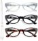 EYEURL Katzenauge Lesebrille für Damen 3er-Pack Blaulichtfilter Brille Computerbrille Cateye Lesebrille mit sehstärke strass mit Federscharnier 4.00