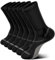 BULLIANT Calcetines Hombre 6 Pares, Calcetines Antiampollas Deporte Compresivos Senderismo Medias Futbol,Transpirable con Suela Totalmente Acolchada(6Pares-Negro2643-39-42)
