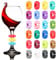 24-Piece Silicone Drink Markers - Reusable Wine & Champagne Glass Trinkets for Home Bar, Cocktail Parties & Receptions