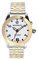 QINGQIAN English Voice Talking Watch for Blind,Visually impaired or Elderly,Gold and Silver Shell, Gold and Silver Stainless Steel Strap,Men's Clothing Size