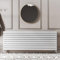 Go Bathrooms Pinta 610 x 1800mm Horizontal Radiator White Flat Panel Double Column Wall Mounted Designer White Radiator Central Heating Includes Brackets