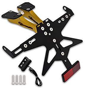 License Number Plate Holder Bracket Motorcycle tail fender support license plate frame license plate frame reflector For Y&amaha For TMAX 530 2017-2020 For TMAX 560 2019-2020 (Color : Rear right)