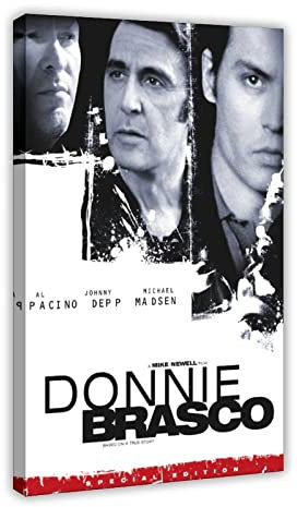HDTS Klassisches Filmposter Donnie Brasco, 3 Stück, Leinwand, Poster, Schlafzimmer, Dekoration, Sport, Landschaft, Büro, Raumdekoration, Geschenkrahmen: 60 x 90 cm