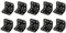 Amig - 10er-Pack flache Winkel für Holzkonstruktionen | 90-Grad-Ecksupports | Montageklammern | Befestigung für Möbel, Schränke oder Tische | Stahl | Schwarze Farbe | 40 x 50 x 2,2 mm.