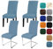 Yugarlibi Lot de 4 housses de chaise extensibles pour chaise basculante - Amovible et lavable - Protection pour cuisine, restaurant, hôtel, banquet, mariage (gris-bleu, 4 pièces)