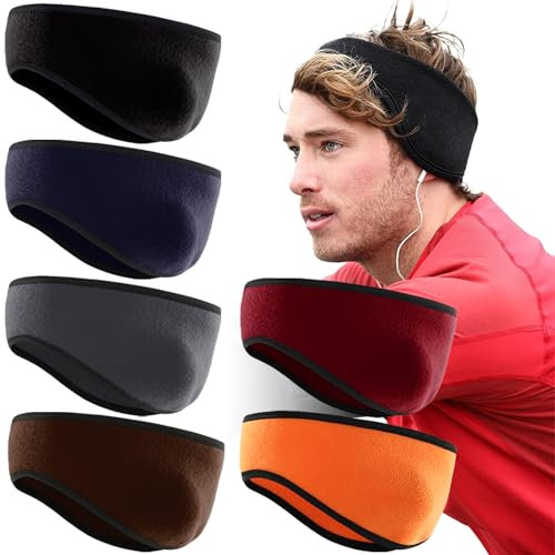 TYXHXTF 6PCS Winter Headband Ear Warmers, Full Cover Ear Muffs for Women and Men, Running Headband Winter for Outdoor Sports, Hiking, Cycling, Tennis, Jogging