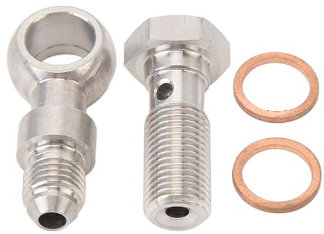 Banjo-Bolzen 4AN bis M12 x 1,25 mm, Set mit Banjo-Schrauben, robust, Edelstahl, rostfrei, für TD04L TD04H