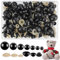 HavaCue 188 Stück Sicherheitsaugen für Häkeltiere,12-30mm Groß Augen für Häkeltiere,Schwarz Amigurumi Augen,Safety Eyes for Crochet Animals mit Unterlegscheiben für Teddyaugen Spielzeuge DIY Basteln