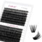 FADLASH Pestañas Individuales 60D+80D Pestañas en Racimo D Curl Pestañas en Racimo Pestañas de Mirada Natural Extensiones Individuale en Racimo DIY Extensión de Pestañas 10-18mm
