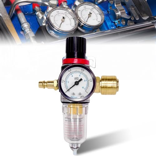 Asfrode Separatore di acqua ad aria compressa 1/4 pollici, unità di manutenzione, riduttore di pressione, regolatore aria compressa, filtro ad aria compressa, separatore d'acqua tedesco rapido e