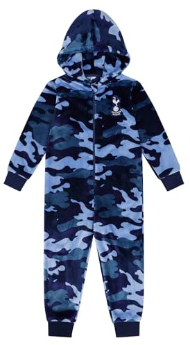 Tottenham Hotspur Fleece-Schlafanzug für Jungen, Camouflage, mit Sporen, blau, 13-14 Years