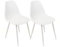 THE SECRET HOME - Conjunto de 2 y 4 Sillas en Polipropileno y Metal/Madera - Asiento de Diseño Ideal para Comedor y Cocina - Varios Modelos (2, Modelo 7 - Blanco)