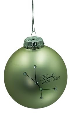 Krebs Glas Lauscha - Weihnachtsdekoration/Christbaumschmuck aus Glas - Sternzeichenkugel im Motiv Krebs - Größe: ca. 8 cm