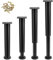 QWORK® 4 pièces Pieds de Meuble réglables en Hauteur 25-42 cm Noir, Pieds de Meuble avec vis, pour canapé, lit, Armoire