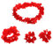 Ciieeo 4 Stück Künstliche Seidenblumen Kranz Halskette Armbänder Stirnband für Luau Partys Frühlingskranz Blumengirlande Angenehmes Tragen Handgefertigt für Erwachsene und Kinder