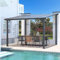 UNIONLINE Aluminium-Pavillon, 2,4 x 2,4 m, Wandmontage, Metallmarkisen, Pavillons, Hardtop-Dach, Pergola, Robuste Metall-Pergola Für Den Garten, Schwarz