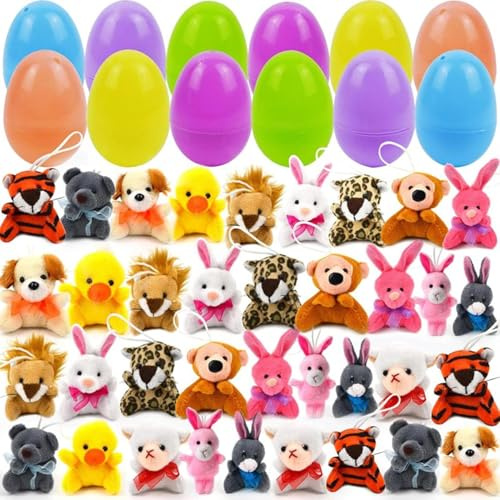 Eventerde Vorgefüllte Ostereier mit Spielzeug, Ostereier Füllungen | Vorgesetzte Eggs Plüschtiere Plüschtiere - Basket Osterfüller Dekorationen für Hunt Game, Preise in