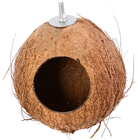 BESPORTBLE Vogelfutternest Vogelspielzeug Vogelhaus Hühnerfutter Hängendes Vogelhäuschen Vogelkäfig Vogelfütterer Zubehör Für Meerschweinchen Vogelhäuschen Für Draußen Vogelnest Hölzern Brown