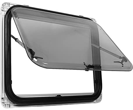 Ventana de cristal acrílico de doble capa, estilo de protección con pantalla y protección solar. Marco interior, 3 interruptores de mango, fácil de usar, marco de aleación de aluminio
