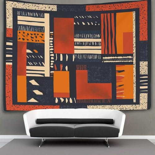 Afrikanisches Schlammtuchmuster Wandbehang Wandtuch Abstrakte Kunst Wandteppiche 3D Heimdekoration Für Raum 150cmx200cm