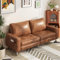 UNIONLINE 3 Sitzer Sofa, 200×87x80cm Sofabett mit 2 Kissen, Schlafsofa Couch für Wohnzimmer, Schlafzimmer, Wohnung, Braun