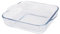 Argon Tableware Square Glass Oven Dish - 24cm x 21cm - 1x Small Deep Baking Casserole Lasagne Roasting Roaster Cooking Tray Bowl | Microwave Safe, Freezer Safe