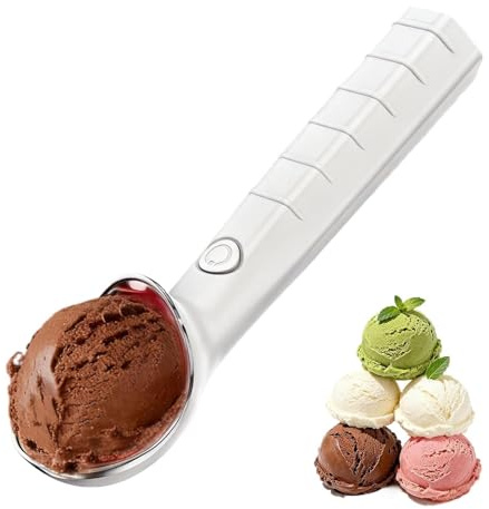 Cuchara para Helado Calefactable Acero Inoxidable, Automática y Portátil | Cuchara Calentadora para Helado para Niños, Cocina, Hogar, , Sándwiches, Galletas,