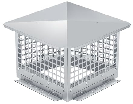 Garvee Schornsteinkappe, 30×30 cm, Silber