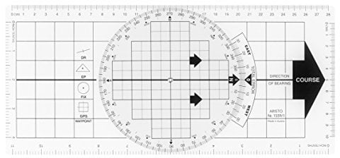 GEOtec Schablone Navi-Plotter mit, Drehbarer Kompassrose