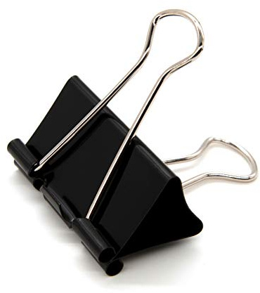 DSTELIN Large Binder Clips 1.6-Inch (24 Pack), Big Paper Clamps Clips for Office Supplies, 1.6-Inch/41mm Width, 0.7-Inch/18mm Capacity, Black