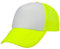 Lipodo 70er Rapper Mesh Cap Damen/Herren - Truckercap aus 100% Polyester - Basecap in Einheitsgröße (55-60 cm) - Neongelb-Weiß