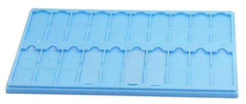 Plastic Microscope Slide Tray; 20 Capacity, Pack of One (Blue)