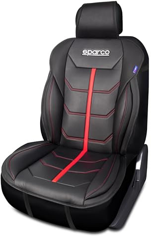 SPARCO SPCS414RD - Ferrara Modell Universal Autositzlehne, schwarz / rot.