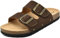ONCAI Sandalias de Pala Mujer con Ajustable Buckle Corcho Zapatillas de Moda de Verano Mules Planas Zuecos Marrón Tamaño 38