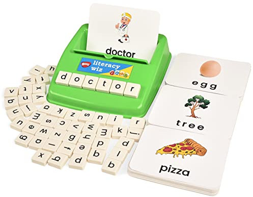 BOHS English Literacy Wiz Fun Game -Lower Case Daily Words - 60 Flash Cards - Preschool Language Learning Educational Toys