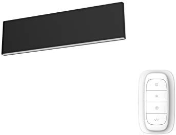 Immax Neo LISTON - Plafoniera intelligente con interruttore dimmer dimmerabile, ZigBee 3.0, 2000 K - 6500 K, compatibile con Echo Plus e Echo Show e Philips Hue Bridge (nero, 29 cm)