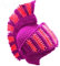 Metyou Perücke, Bartmütze, handgefertigt, gestrickt, warm, Wintermütze, Skimütze, für Damen und Herren Gr. Einheitsgröße, Roman knight hat purple
