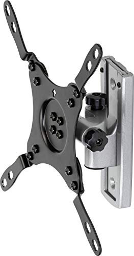 BERGER TV Wandhalterung Kurz │ Schwenkbar & Neigbar │ Platzsparende VESA Universal Fernsehaufhängung für Wohnmobil & Monitor │ 13 bis 42 Zoll Fernseher Halterung