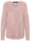 Jersey de Punto V Cuello Manga Larga suéter Tejido VMCREWLEFILE, Color:Rosa, Talla:S